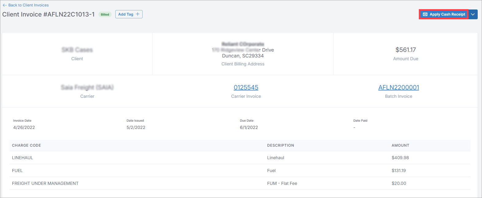 Client Invoices | Corsair Docs