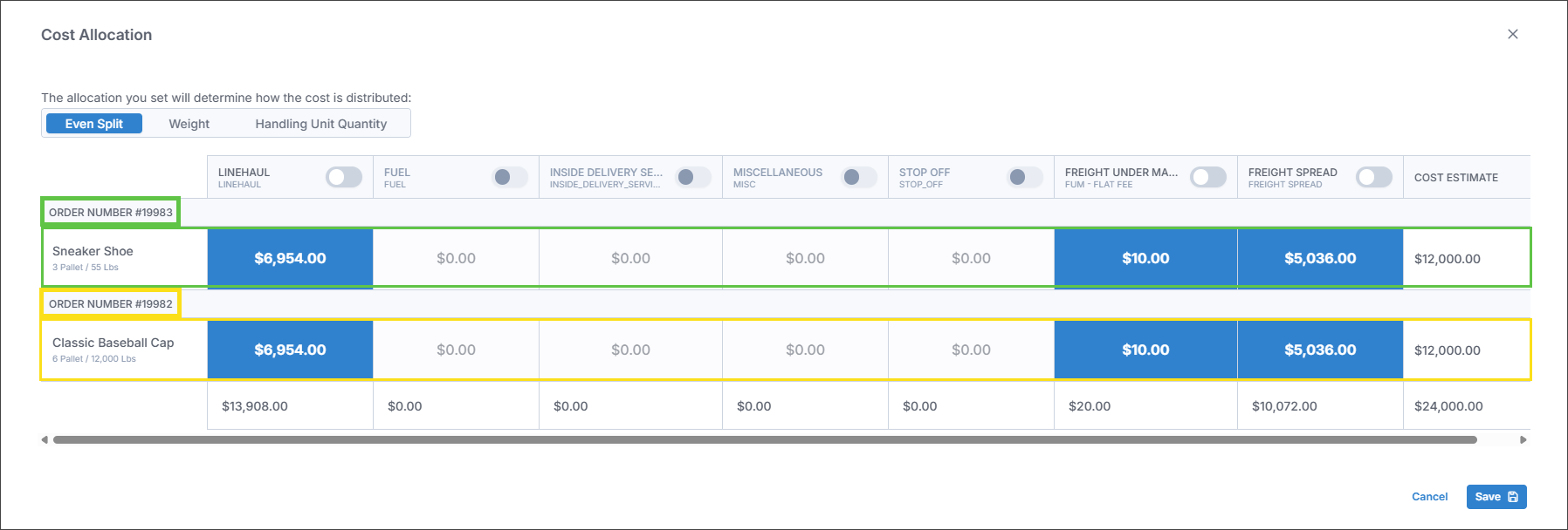Consolidate orders and shipments and build custom routes | Corsair Docs
